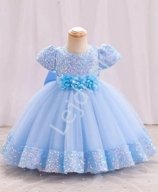 sukienka dla dziewczynki błękitna